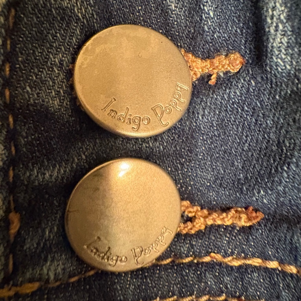 Indigo Poppy Distressed - Size 16 - Fun, Stretchy, Comfortable - Picture 3 of 13